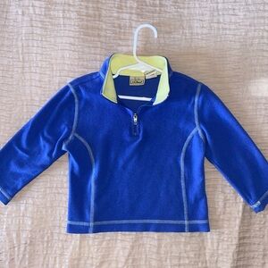 L.L. Bean Kids Bright Blue Quarter-Zip Sweater